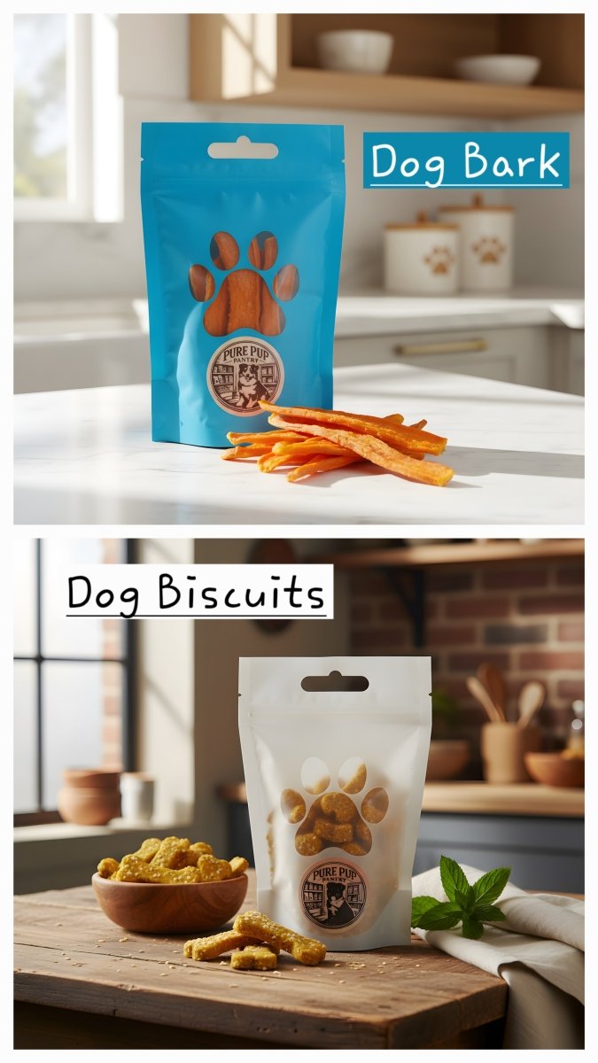 Dog Bark x2, Dog Biscuits x2 - Pure Pup Pantry
